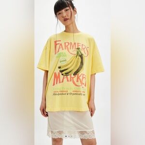 Free People Sunny Yellow Farmers Market Tee